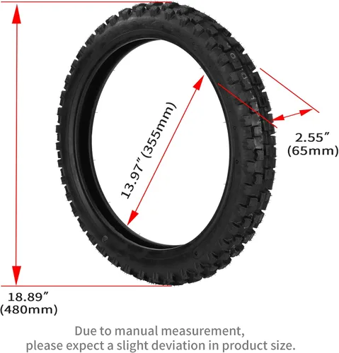 Miniatura 2 de 60/100-14 2.50-14 Neumático y cámara interior para 90cc 110cc 125cc SSR CRF XR70 CR60R KLX110 KX60 DRZ DS80 JR80 PW80 TTR90 YZ60 65SX Pit Dirt Bike