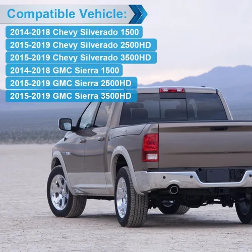 Miniatura 7 de Junta de luz de freno trasera compatible con 2014-2018 Chevy Silverado 1500 GMC Sierra 2500HD 3500HD, adhesivo de un solo lado