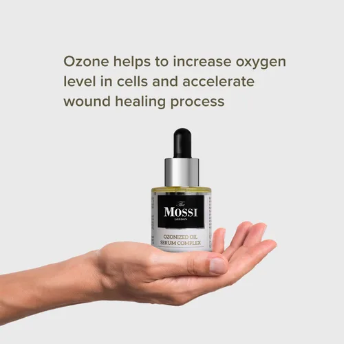 Miniatura 5 de The Mossi London Aceite ozonizado Suero Complejo Aceite de Reparación Intensiva del Cuero Cabelludo para Posttrasplante Capilar Aceite de Oliva