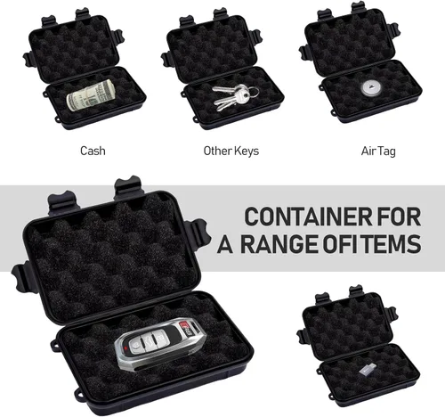 Miniatura 5 de Caja magnética para llaves oculta, almacenamiento magnético para llaves debajo del automóvil, caja de llaves oculta impermeable para exteriores
