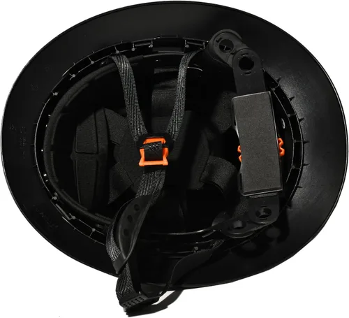 Miniatura 3 de Casco de trabajo de construcción personalizado Casco de seguridad con suspensión de trinquete de 6 puntos con ventilación negro (C-BLACK)