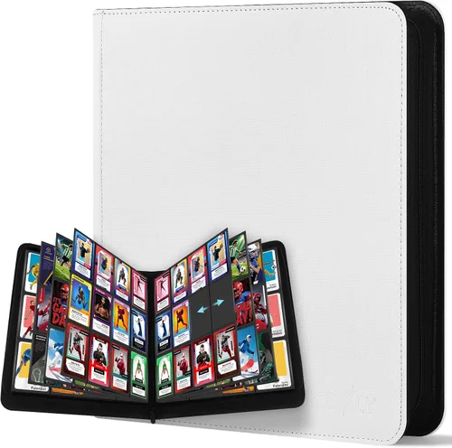 Miniatura 15 de Paquete de 30 carpetas de tarjetas con 9 bolsillos, carpeta de tarjetas coleccionables con cremallera premium, 540 álbumes de almacenamiento de Rosa