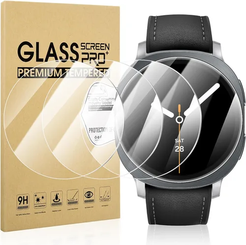 Miniatura 15 de Suoman Paquete de 4 protectores de pantalla de vidrio templado para Samsung Galaxy Watch 4 Classic de 1.81 pulgadas (1.811 in) para Galaxy Watch 4