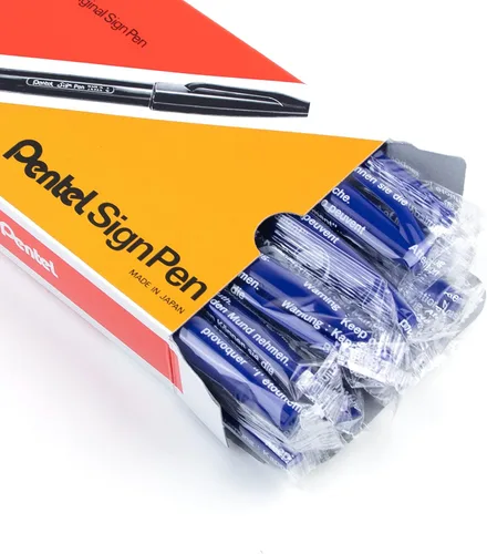 Miniatura 25 de Pentel S52012 - Rotulador de punta fina, punta de bala, 0.028 in, surtido, 12