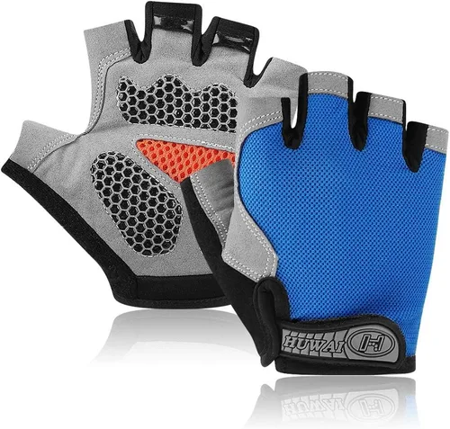 Accmor Guantes de ciclismo para hombres y mujeres, guantes de ciclismo de medio dedo, guantes de bicicleta de carretera MTB, guantes antideslizantes