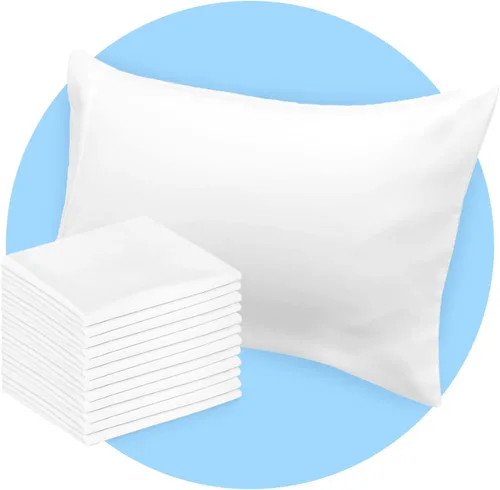 Miniatura 15 de Avalon Bedding Juego de 2 fundas de almohada de tamaño estándar color gris, mezcla de algodón de 200 hilos, suaves y transpirables, perfectas