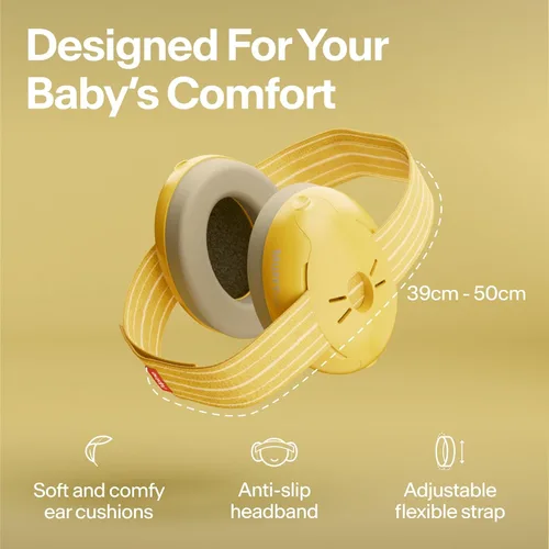 Miniatura 3 de Alpine Muffy Baby - Protección de oídos para bebés y niños pequeños de hasta 36 meses, certificado CE y ANSI, orejeras con reducción de ruido