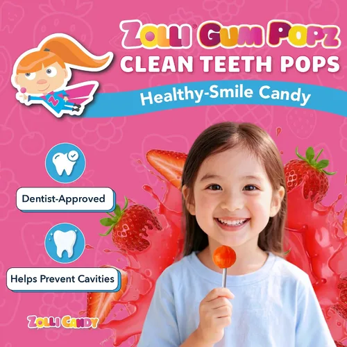 Miniatura 2 de Zollipops GUM Popz - Bolsa resellable de 5.6 onzas, disfruta de una explosión de sabor con goma de mascar en una práctica bolsa resellable