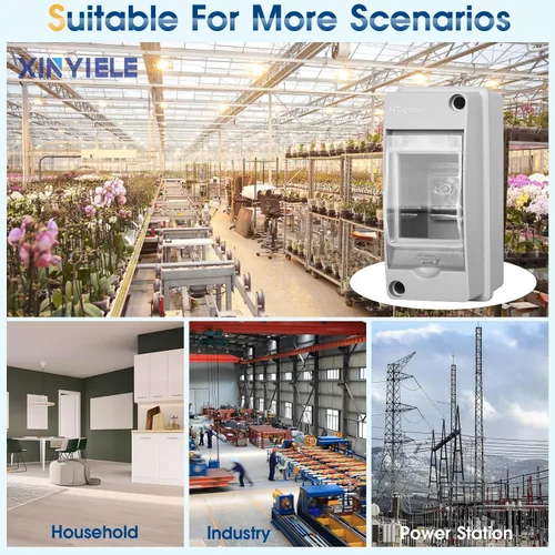 Miniatura 6 de Caja de Protección de Distribución Impermeable, Caja Eléctrica de Disyuntores de Plástico ABS y Cubierta Transparente IP65, para Disyuntor de Pared