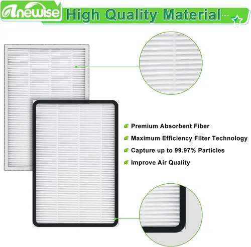Miniatura 4 de Anewise Paquete de 5 filtros HEPA EF-1 de repuesto para Kenmore 86889, 20-86889, 40324, 53295 y aspiradora vertical, para Panasonic Part MC-V199H