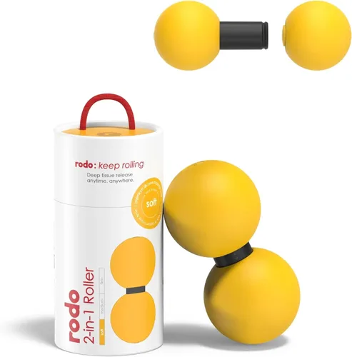 Miniatura 6 de Rodo Rodillo de bolas firme 2 en 1 de cacahuete y lacrosse Herramienta de masaje de tejido profundo para fascia, fascitis plantar, caderas