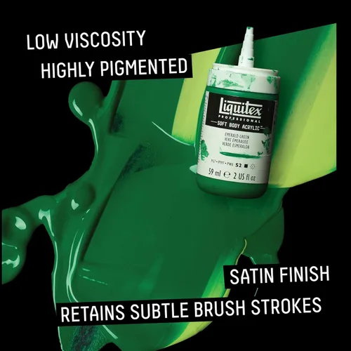 Miniatura 3 de Liquitex Professional Soft Body - Pintura acrílica, botella de 2 onzas (59 ml), blanco titanio Titanio Blanco