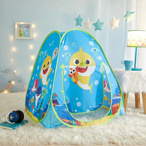Miniatura 6 de Baby Shark - Tienda de campaña desplegable para niños, 28 x 28 x 30 pulgadas, casa de juegos plegable para interiores y exteriores, ligera