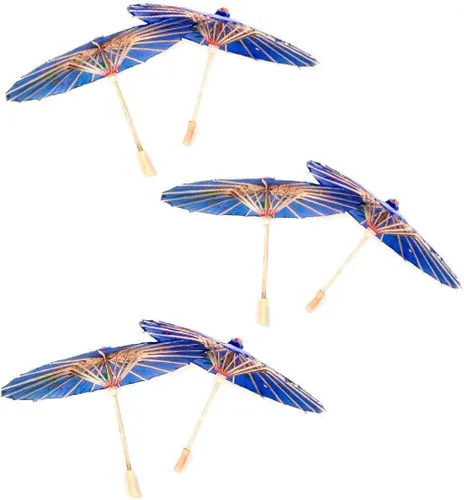 Miniatura 3 de TJ Global - Sombrilla de 6 paraguas chinos japoneses de 33 pulgadas para bodas, fotografías, disfraces, cosplay, decoración y otros eventos, 6