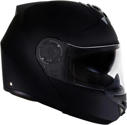 Miniatura 8 de Milwaukee Helmets H7005 Flat Black MayDay Modular Casco de motocicleta inalámbrico de cara completa - Stream Music-Llamadas telefónicas