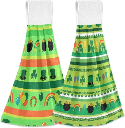 Miniatura 25 de Juego de 2 toallas de cocina colgantes con hojas de arce otoñal, toalla de secado rápido, toallas de té para mesa de baño, gimnasio, decoración