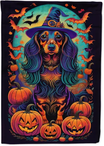 Miniatura 52 de Caroline's Treasures DAC1466GF - Bandera decorativa para jardín de Halloween de Affenpinscher Witchy para jardín, decoración para patio exterior