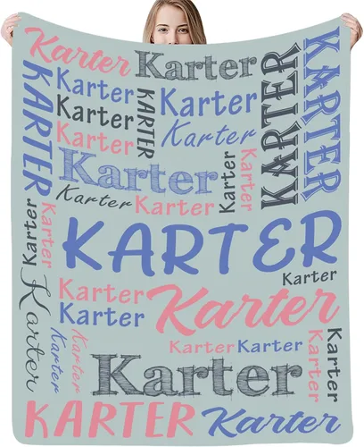 Miniatura 8 de Manta de franela personalizada con nombre para bebés y niños, manta de regalo personalizada ultrasuave para tu familia, amigo, colega, regalos