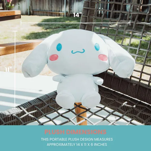 Miniatura 7 de Sanrio Cinnamoroll - Almohada cervical reversible y felpa para adultos, esenciales de viaje para un apoyo extra cómodo en aviones, automóviles