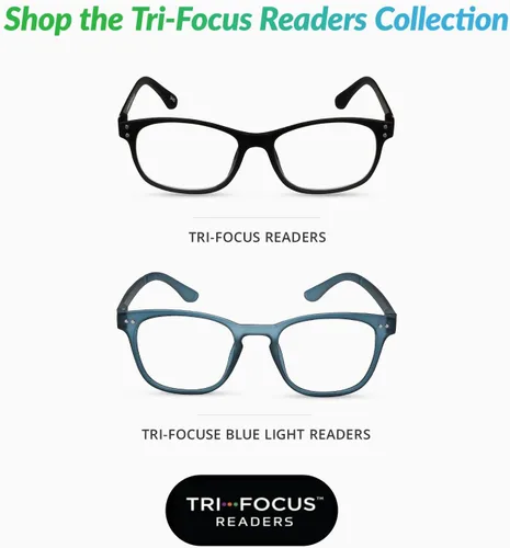 Miniatura 7 de Select-A-Vision Optitek Tri Focus 2201 - Lentes de lectura unisex para adultos, color negro, Negro (Demi)