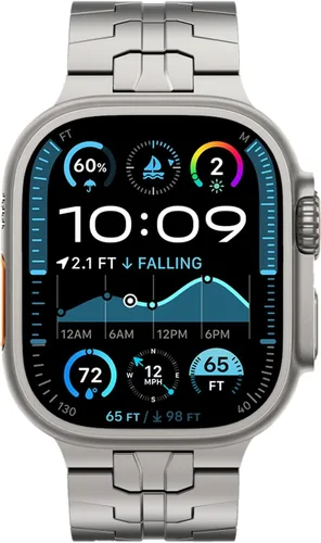 Miniatura 45 de KADES Correa de acero inoxidable compatible con Apple Watch Band Ultra 3/2/1 de 1.73 pulgadas Series 11/10 de 1.81 pulgadas/1.65 pulgadas, Series