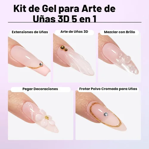 Miniatura 2 de Beetles - Gel de uñas sólido constructor, gel transparente 3D de 1.06 onzas para esculpir, gel de construcción de gel duro con polvo de uñas
