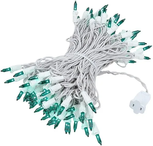 Miniatura 17 de Novelty Lights - Cadena de 100 mini luces incandescentes con bulbo, 50 pies, espaciadas cada 6 pulgadas, con cable blanco, con certificación UL