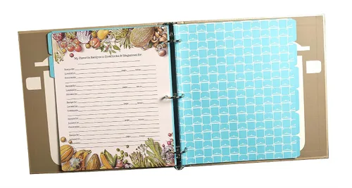 Miniatura 2 de Meadowsweet Kitchens Seguimiento de recetas/páginas de índice para carpeta de 3 anillas – para libro de recetas, recetas, para localizar recetas
