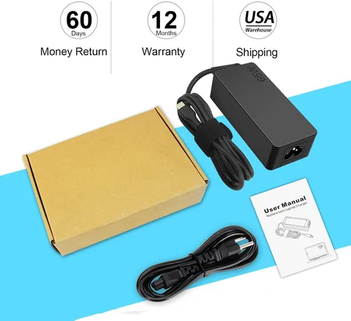 Miniatura 7 de Cargador USB C de 65 W de repuesto para cargador de portátil Lenovo USB C, compatible con Lenovo Thinkpad/Yoga/Chromebook, T480 T490 T14 T15 E14 X1