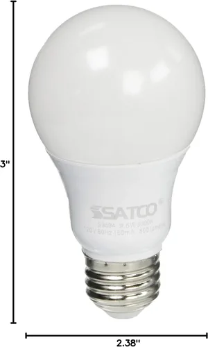 Miniatura 2 de Satco Bombilla LED S9594 9.5W A19, 3000 K, blanco esmerilado