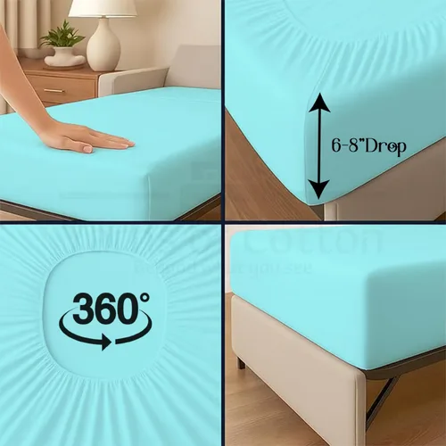 Miniatura 8 de Yarns of Cotton Juego de sábanas para sofá cama de 4 piezas, 100% microfibra cepillada, ultra suave, transpirable y cómoda, se adapta fácilmente a