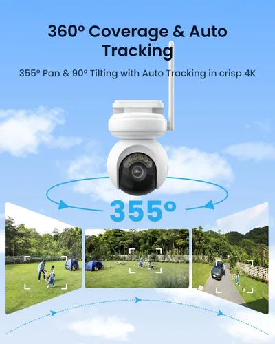 Miniatura 3 de REOLINK Altas PT Ultra - Cámaras de seguridad solares inalámbricas 4K para exteriores, 500 días de duración de la batería, visión nocturna ColorX