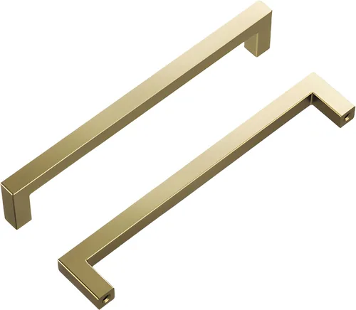 Miniatura 47 de Hickory Hardware - HH075326-BGB - Manija de la colección Skylight, 3 pulgadas de centro a centro, latón dorado cepillado.