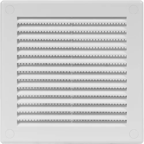 Miniatura 12 de Paquete de 2 cubiertas cuadradas de ventilación de aire de 4" x 4" (tamaño exterior) - Deflector de ventilación de plástico negro - Malla