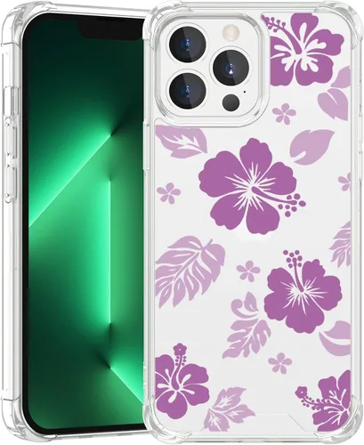 Miniatura 94 de Funda para iPhone 8 Plus y iPhone 7 Plus, linda funda Kawaii azul hibisco hawaiano floral estética floral para niñas preppy mujeres