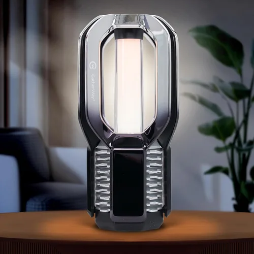 Miniatura 12 de Linterna LED recargable para campamento, diseño de agarre libre, 4 modos, impermeable IP65, brillo cálido de 3000 K, luz ligera y portátil