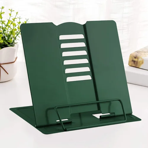 Miniatura 17 de MSDADA - Soporte de libros de escritorio, soporte de libros de lectura, de metal, ajustable, para libros de cocina, documentos, portátil