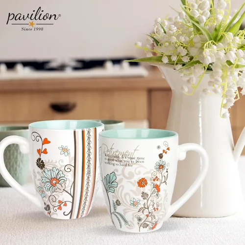 Miniatura 8 de Tazas de café Pavilion - Taza de jubilación "Mark My Words" con diseño de texto "Retirement, It's Your Time To Enjoy" - Taza de café de cerámica