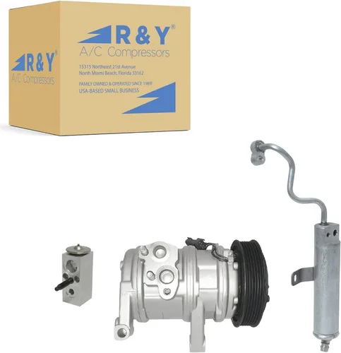 RYC Compresor de aire acondicionado automotriz y kit de embrague KT A009 (se adapta a Jeep Commander 3.7L, 4.7L 2006-2007; Compatible con Jeep Grand