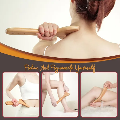 Miniatura 2 de Herramientas de Masaje de Terapia de Madera, Masajeador de Drenaje Linfático, Alivio del Dolor, Masajeador Multifuncional para Cuello, Espalda