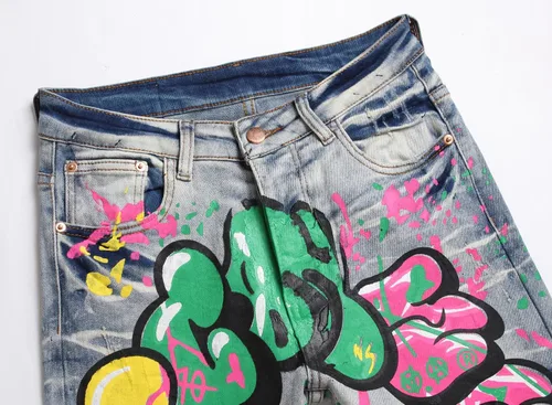Miniatura 171 de Enrica Pantalones vaqueros estampados casuales para hombre