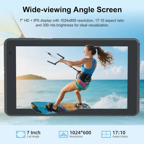Miniatura 4 de Tablet Android 15 Tablets con funda 7 pulgadas, 8GB RAM, 32GB ROM soporte 1TB Expandir PC Tablet PC, procesador de cuatro núcleos, pantalla táctil
