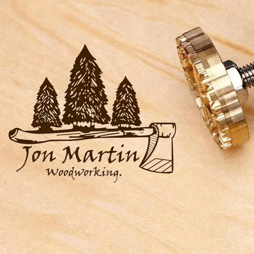 Hierro de marca para madera, sello de cuero de madera de hierro personalizado para carpintería, regalo de boda, hecho a mano por diseño, fabricación