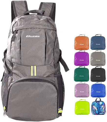Miniatura 10 de Mochila ligera y plegable de 35L impermeable, duradera, mochila de viaje para senderismo