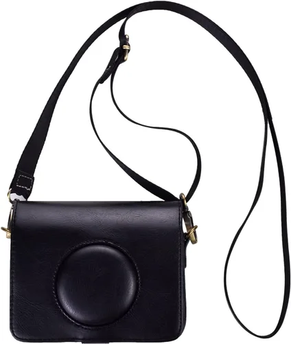 Miniatura 9 de Rieibi Mini EVO - Funda protectora de piel sintética retro para cámara instantánea Fujifilm Instax Mini EVO - Funda extraíble con correa ajustable