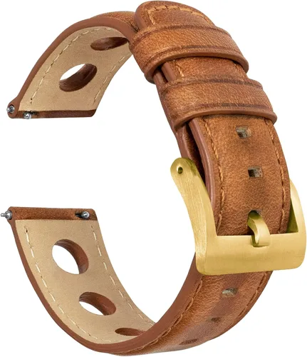 Miniatura 14 de Barton Racing & Rally Horween - Correas de cuero con barras de resorte de liberación rápida integradas, longitud estándar para muñecas de 5 a 8