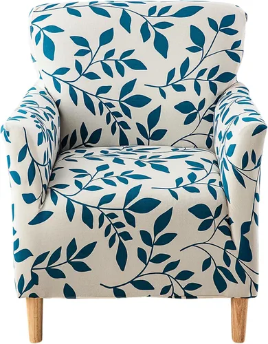 Miniatura 14 de CRFATOP - Funda elástica para sillón de mediados de siglo moderno de 1 pieza, fundas de silla de acento de jacquard con brazos, fundas de silla