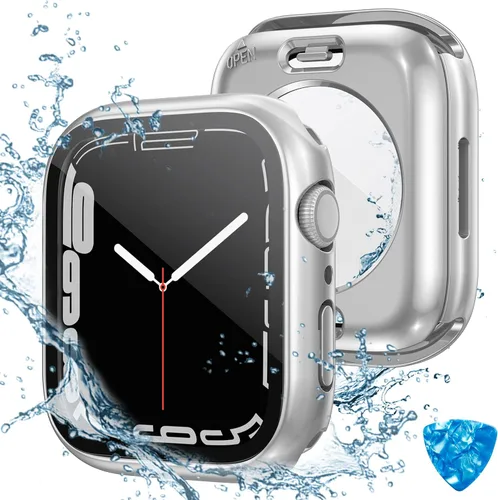 Miniatura 22 de Tensea - Funda protectora de pantalla impermeable para Apple Watch (2 en 1) para Apple Watch Serie SE 7, 5, 4, accesorios de 41 mm, iWatch protector