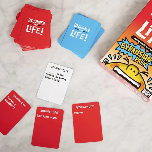Miniatura 2 de WHAT DO YOU MEME? Paquete de expansión Grounded for Life, el mejor juego para niños, diseñado para ser añadido al juego de cartas básico Grounded