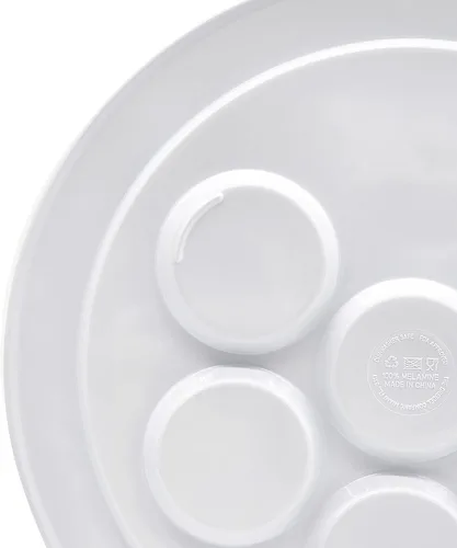 Miniatura 4 de The Dreidel Company Plato Seder de melamina de Pascua infantil con diseño de 10 plagas, Kaarah tradicional para pesaj de 9 pulgadas (paquete de 3)